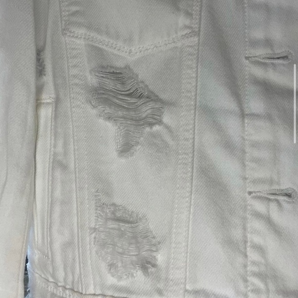 White Jean Jacket (S) - Picture 3 of 6